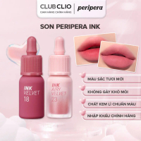 【Hiệu quả nhanh】 【Hàng nhập khẩu 】 Son Kem Peripera Ink Velvet Airy Velvet 4g Kết Cấu Mềm Mịn, Lâu T
