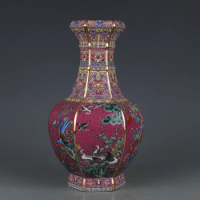 Enamel Porcelain Antiqued Distress Chinese Decoration Vase Homedecoration