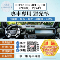 一朵花汽車百貨 Land Rover DEFENDER 90 110 130 21年後 法蘭絨 麂皮 碳纖維皮革 超纖皮革 避光墊