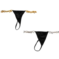 Rhinstones String Thongs for Women Crystal Underwear Low Rise T-back Panties