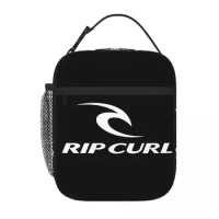 Rip Curl Logo Lunch Bags Insulated Bento Box Portable Lunch Tote Resuable Picnic Bag Cooler Thermal Bag for Woman Student School
