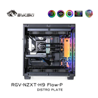 Bykski Acrylic Distro Plate Kit for NZXT H9 FIow-P Computer Case Water Cooler/Combo/GPU/CPU Block/ DDC Pump
