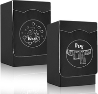 2 Pack Black Washer and Dryer Covers Outside 27 x 33 x 39 Inch Waterproof Dust Proof and Anti UV Was