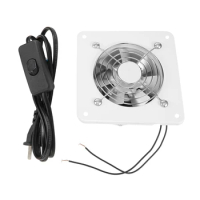 Hot 4 Inch Inline Duct Fan Air Ventilator Metal Pipe Ventilation Exhaust Fan Extractor Bathroom Fan Duct Fan Accessories