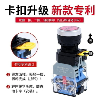 帶燈自復位平扭LA38-11DN電源自鎖DNZS按鈕開關22mm 220V 24V