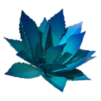 1 Piece Rustic Hand Painted Metal Agave DIY Agave Plant Home Decor Agave Garden Ornaments Blue