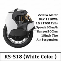Original KingsongKS S18 Self Balance Electric Scooter 2200W Motor 50km/h Build-in Handle Unicycle One Wheel Skate Board