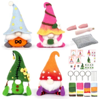 Faceless Gnome Needle Felting Kit For Beginners With Felting Needles,Finger Cot,Felt Cloth,Foam Table,Tool
