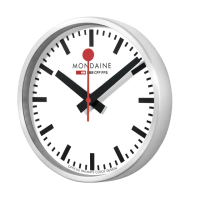 【MONDAINE 瑞士國鐵】Stop2go WIFI智能鐘 靜音掛鐘 自動對時(25cm/銀)