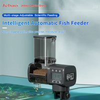 Jebao Jecod 2024 New Aquarium Fish Tank Feeder Intelligent Automatic Feeder Digital Timing Remote Control Fish Feeding