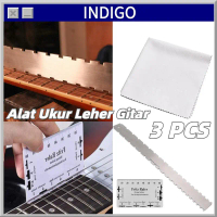 3Pcs Guitar Fret Ruler Notched Straight Edge Neck Ruler Stainless Steel High Precision Luthier Tool 