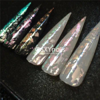 20g Aurora Flakes Gold Pink Silver Rainbow Chameleon Powder Shine Neon Chrome Mirror Pigment Unicorn Glitter Nail Art Manicure
