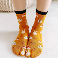 New Two Finger Socks Unisex Japanese Kimono Flip Flop Sandal Split Two Toe Sock Tabi Ninja Geta Socks Women Men Tabi Socks таби