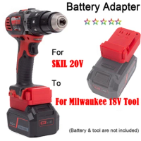 Battery Convert Adapter for SKIL 20V Lithium Battery to for Milwaukee 18V Power Drill Tools (Not include tools and battery)