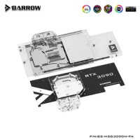 Barrow pełne pokrycie GPU blok wodny dla VGA MSI RTX3090/3080 Ti GAMING/SUPRIM Cooler 5V ARGB 3PIN płyta główna AURA SYNC