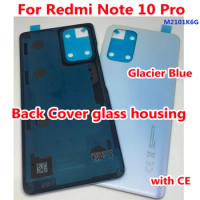 Original Glass Lid For Xiaomi Redmi Note 10 Pro Back Cover Battery Case Rear Housing Note10 Pro Max Mobile Shell Replacement