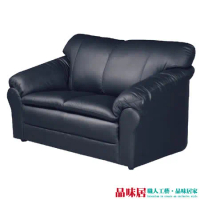 【品味居】麥卡隆 台灣製半牛皮革獨立筒二人座沙發椅