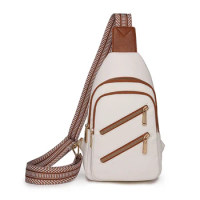 Fashion Waterproof PU Leather travel hiking Crossbody Sling Bag chest bag for women