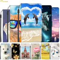 Leather Cases For Samsung A72 5G 4G Luxury Wallet Flip Book Cover For Samsung Galaxy A12 A12S Case A 72 Cute Painted Phone Bags
