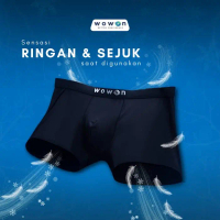 (COD) Boxer Isi 3 Pcs - Wowon Men Boxer - Celana Dalam Pria - Zero Gravity Feel - 3 Pcs Lembut Merah
