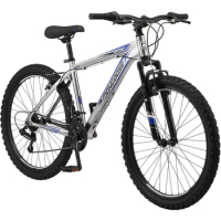 Flatrock Adult Hardtail Mountain Bike, 26-Inch Wheels, 21-Speed Twist Shifters, 17-Inch Lightweight Aluminum Frame