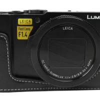For Panasonic LX10 LUMIX LX10 DMC-LX10 Camera video Half case Bottom Cover Genuine Leather Camera Bag Case