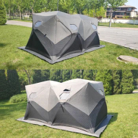 Arcadia Outdoor For 6-8 Person Winter Twins Ice Fishing Tent Pop up Portable Ice Shelters
