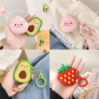 Avocado Strawberry Fruit Wireless Earphone Cover Silicone Earphone for AirPods 2 Protective Case for Apple Airpods Accessories