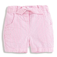 英國 JoJo Maman BeBe 超優質嬰幼兒/兒童100% 純棉短褲_粉色條紋(JJD2125)