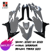 ZXMT Full Fairing Panel Kit ABS Plastics Bodywork For 2020 2021 Yamaha Tech Max 560 TMax560 20 21 Light Nardo Grey Cement Gray