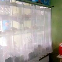 Gorden Vitrase Penutup Etalase Makanan Tirai Warteg Bahan Shipon Berkualitas Tinggi Terawang Samar E