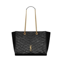 Saint Laurent Niki Shopping Bag Vintage Leather Black Black