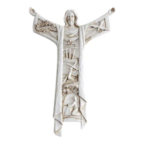 Risen Christ Last Supper Wall for Cross Hanging Decoration for First Holy Communion Baptism Christia