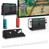Wall Mount For Nintendo Switch/Switch OLED Console&amp;Accessories Nintendoswitch Case Metal Wall Bracket Holder with Gamepad Hooks