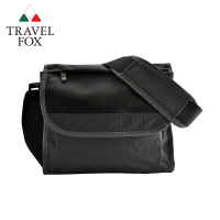 TRAVEL FOX 旅狐 簡約商務鑽紋公事包/側背包(TB599-01 黑色)