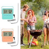 Wireless Lcd Meat Thermometers Grill Smoker BBQ Cooking Food Thermometers Digital Meat Thermometers Instant Read for Kitchen