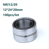 100pcs/lot NKI12/20 12*24*20mm Needle Roller Bearings Entity ferrule needle roller bearing 12×24×20mm NKI1220