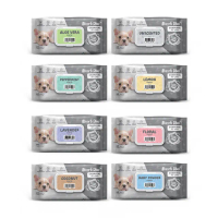 【Absorb Plus】寵物活性碳濕紙巾80抽*12包-八種味道(不含酒精防腐劑/寵物清潔/貓狗適用)