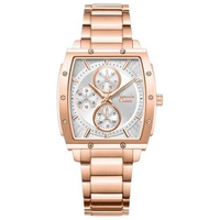 Alexandre Christie AC 6376 BF BRGSLRG Silver Dial Rose Gold Stainless Steel Strap Women's Watch