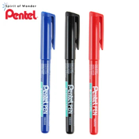 Pentel marqueur permanent GREEN-LABEL Pen Marker Pen 1mm Black/Blue/Red Colors NMS50