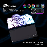 Bykski A-AR6900XTOCF-X,GPU Water Block For ASROCK Radeon 6900XT OC Formula 16G Graphics Card Radiator,VGA Watercooler 12V/5V RGB