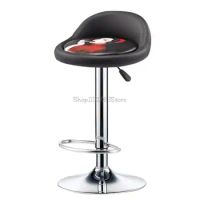 Bar Chair Lifting Backrest Bar Chair Swivel Home High Stool Fashion Creative Beauty Stool Bar Swivel Chair