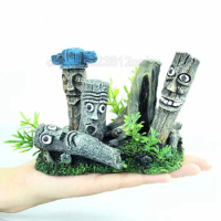 Resin Artificial Aquarium Easter Egyptian Statue Decoration Underwater Landscaping Craft Ornaments For Fish Tank Decor