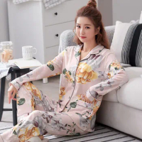 Women Sleepwear Pajama Set New Pajamas Cotton Long Sleeve For Women Flower Pajamas Women Printed Beatuiful Womens Pajamas 3XL