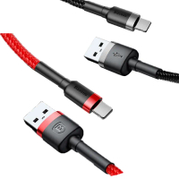 【BASEUS】卡福樂系列 Type-C to USB-A 快充線 18W(50CM)
