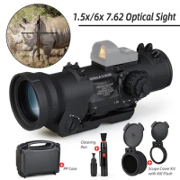 Hunting airsoft scopes 1.5x 6x Zoom Optical Sight CX5456 reticle 1913 Picatinny rail compatible for hunting GZ1-0409