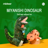 Mideer Miyanishi Dinosaur Plush Toys Cartoon Tyrannosaurus Ankylosaurus Stuffed Toy Dolls for Kids Children Boys Birthday Gifts