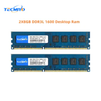 TECMIYO 2X8GB DDR3L 1600MHz UDIMM Desktop Memory RAM DDR3L 8GB 1600MHz DIMM 1.35V PC3L-12800U Non-ECC - Blue