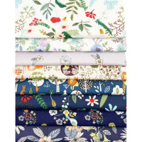 90*150cm Garden Calico Cotton Fabric for DIY Sewing Quilting Home Textile Shirt Pajamas Dress Handicraft Home Cloth Accessories