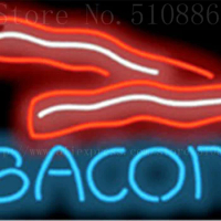 bacon neon sign Handcrafted Light Bar Beer Pub Club signs Shop Store Business Signboard breakfast meat diet food 17"x14"